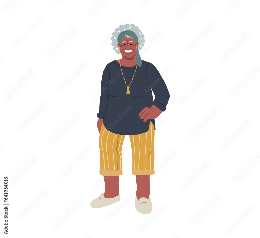 Senior woman cartoon character.Vector illustration on white background. Senior woman cartoon character.Vector illustration on white background.