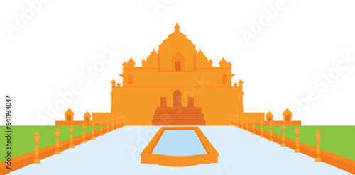 Hindu Temple vector Indian Temple poster