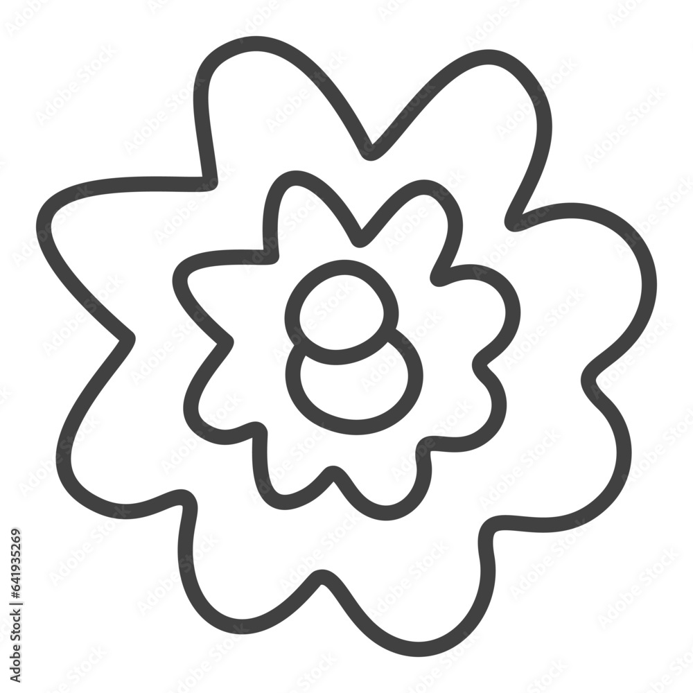 Simple Bacteria vector concept outline icon Simple Bacteria vector concept outline icon
