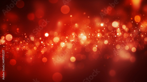 Abstract Red Glow Particles Illuminating the Canvas