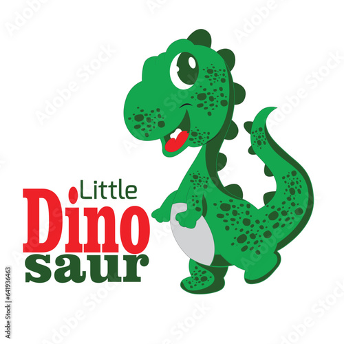 cute little  dinosaur  print vector