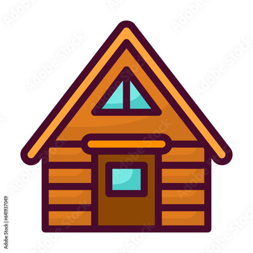 Hut Filled Outline Icon