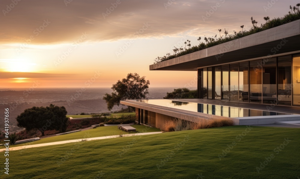 Photo of a picturesque ocean view from a hilltop house Photo of a picturesque ocean view from a hilltop house