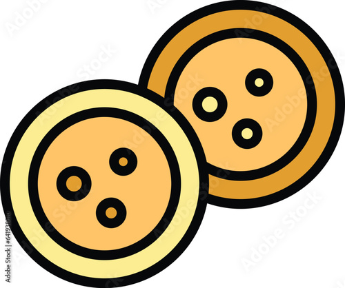 Snack dish icon outline vector. Baked food. Cooked vegetable color flat