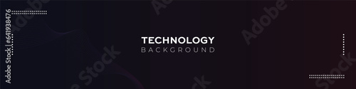 linkedin banner Abstract technology line background