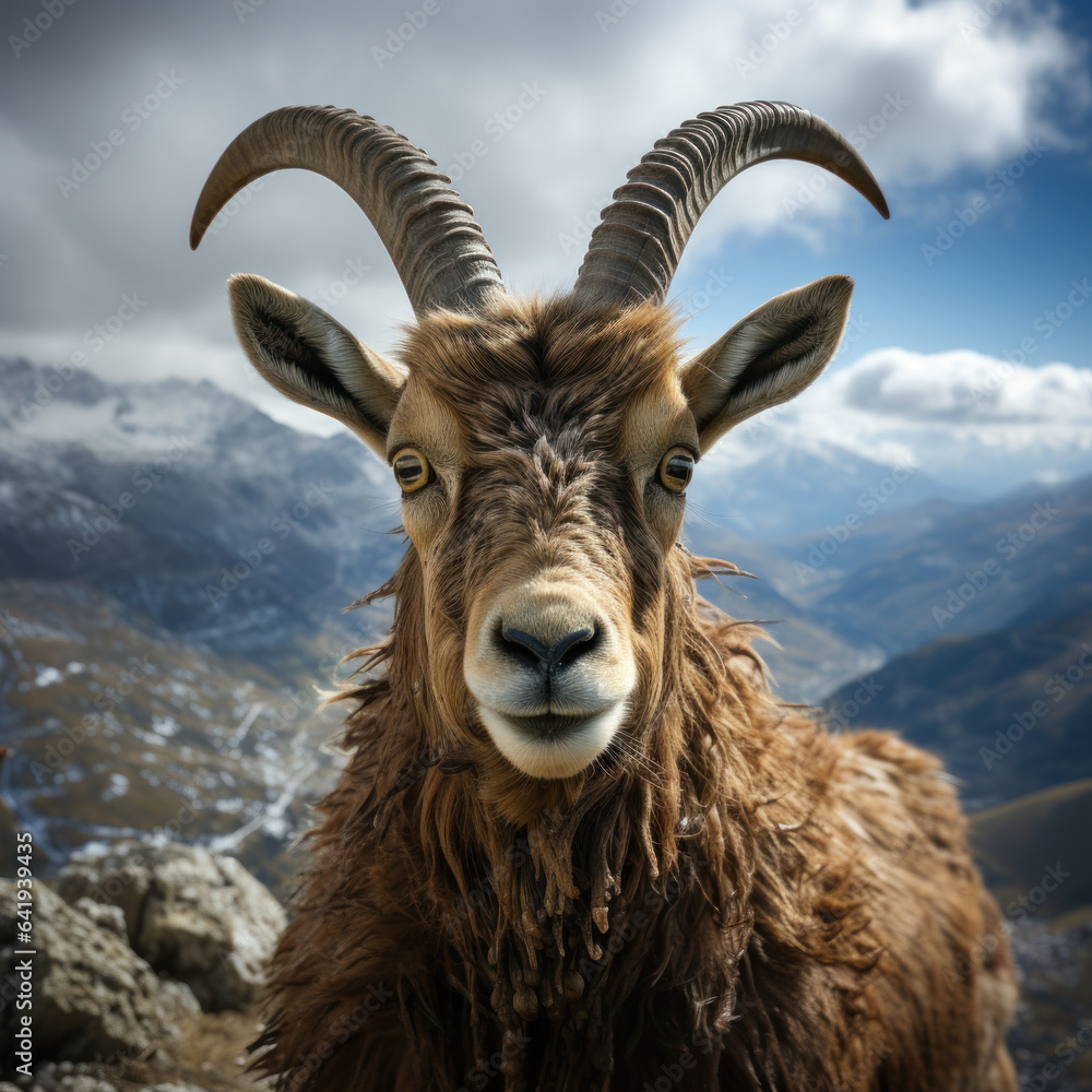 Ibex in its Natural Habitat, Wildlife Photography, Generative AI Ibex in its Natural Habitat, Wildlife Photography, Generative AI