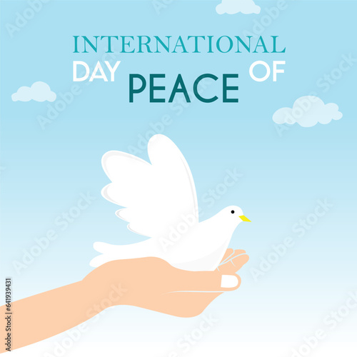 International peace day post or background vector illustration