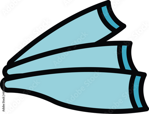 Herring food icon outline vector. Kitchen fish. Japanese store color flat