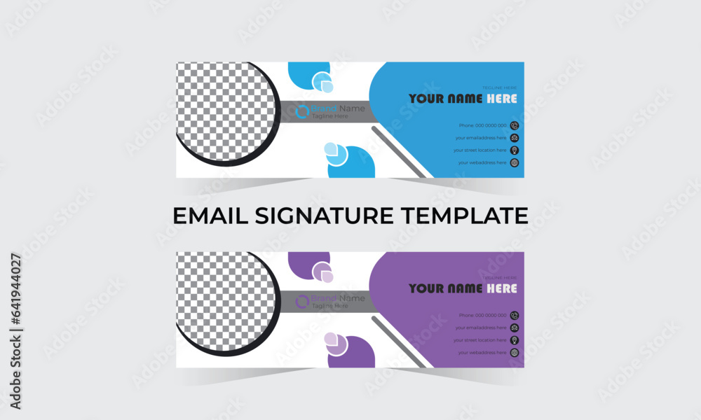 Corporate Email Signature Business email signature with an author photo place modern and minimal layout Corporate Email Signature Business email signature with an author photo place modern and minimal layout