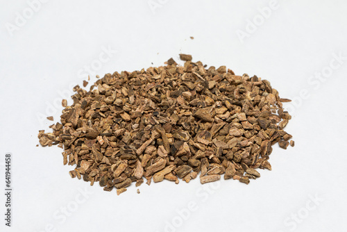 Dried samples of chinese rhubarb, Rheum officinale extract and dry drug