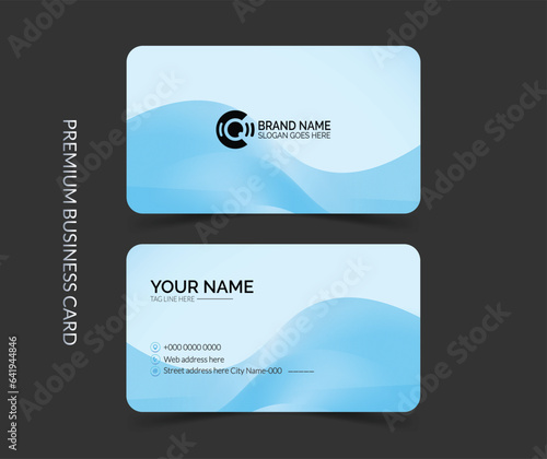Abstract simple and clean business card layout