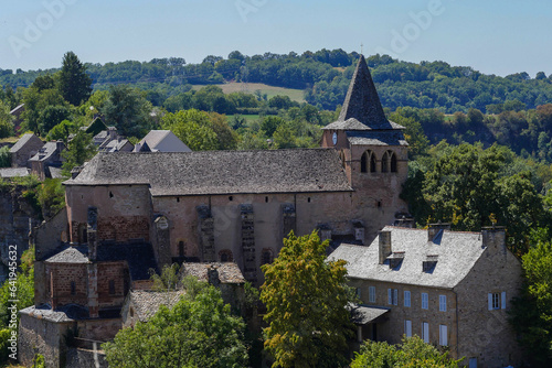 France, Aveyron, Bozouls, the Trou de Bouzouls, Sainte-Fauste church, High quality photo