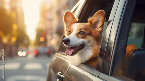 A Dog in the Car, Relishing the Scenic Outdoor View and Savoring Every Moment © Linus