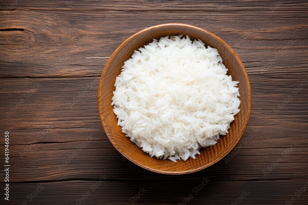 Minimal Style: Rustic Bowl of Rice AI Generated Minimal Style: Rustic Bowl of Rice AI Generated