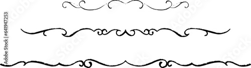 black and white set of delimiters for text, dividers