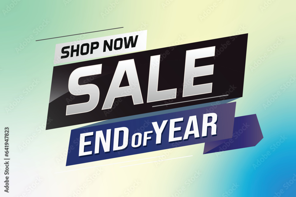End of year Sale word concept vector illustration with lines and 3d style, landing page, template, ui, web, mobile app, poster, banner, flyer, background, gift card, coupon, label, wallpaper	
