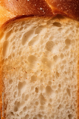 Close-Up of a Slice of Bread AI Generated