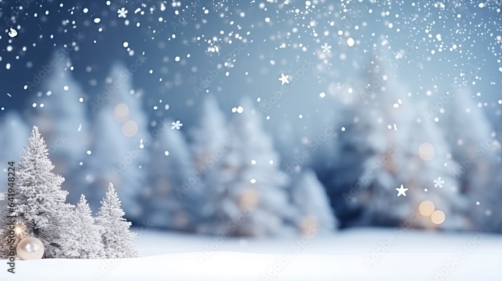 Winter background with snowflakes and bokeh effect. Christmas background Winter background with snowflakes and bokeh effect. Christmas background