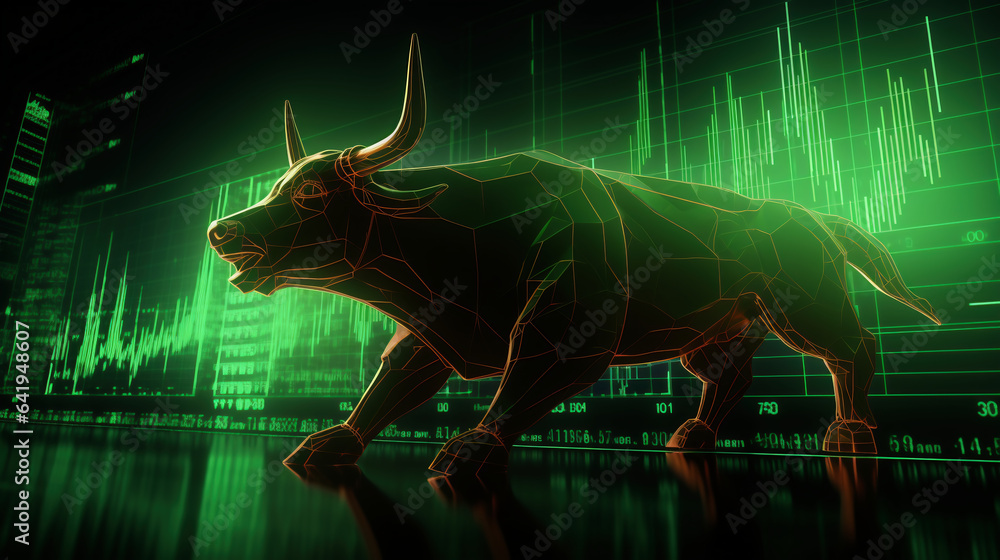 bull run, graph, share
