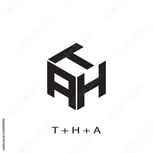 ath logo design initial letter box geometric photo