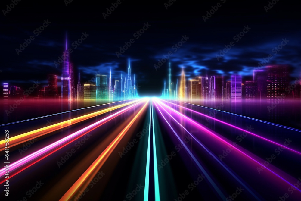 abstract speed motion on the road at night high speed abstract speed motion on the road at night high speed