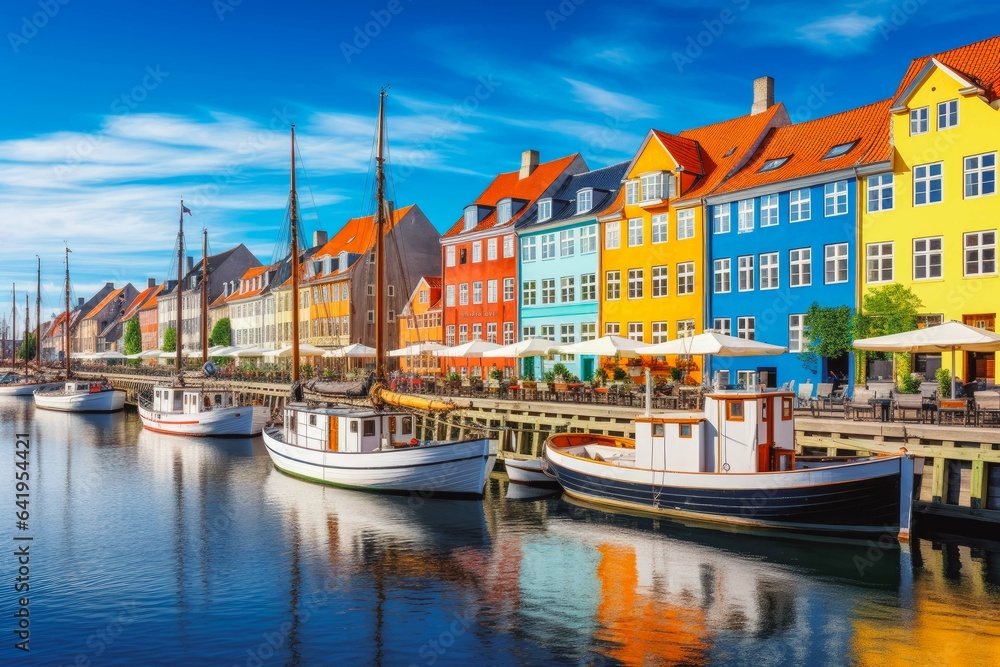 Copenhagen travel destination. Tour tourism exploring.