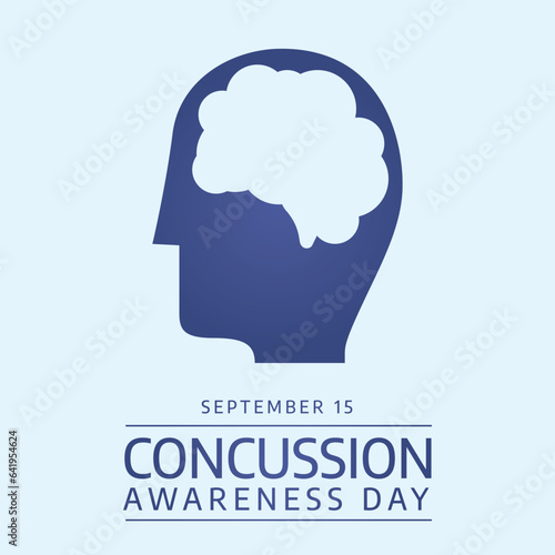 For National Concussion Awareness Day celebrations, use this vector graphic of the day. Flyer design, flat illustration, and flat design.