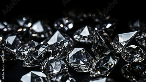 Diamonds on a Black Background
