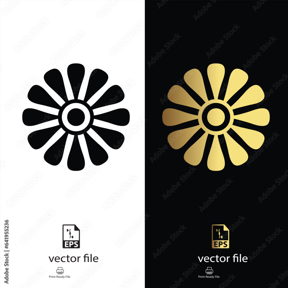 golden & black mandala design vector