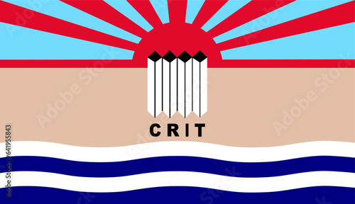 Indian flag vector Colorado River Indian Tribes vector illustration isolated on background. Symbol of native people in America. Colorado River Indian clan emblem banner. Native Americans community USA