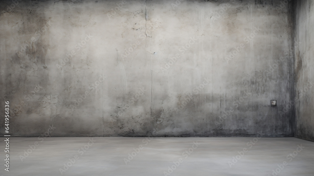 Empty gray concrete wall
