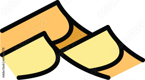 Sun desert icon outline vector. Arabic culture. Sand culture color flat