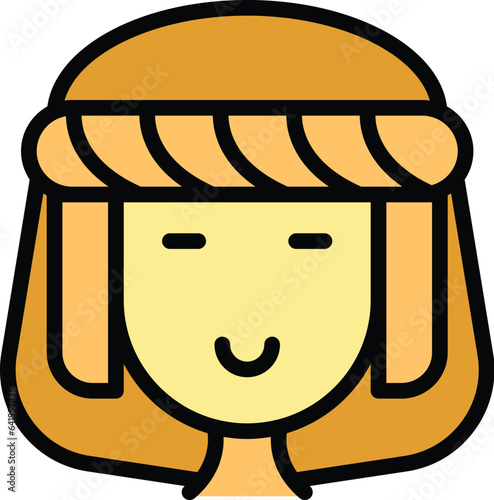 Cute bedouin icon outline vector. Desert camel. Arabic camp color flat