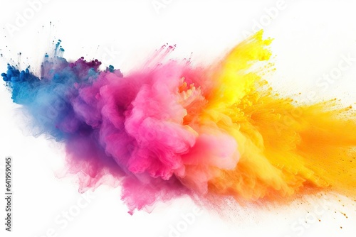 Wallpaper Mural explode dust isolated burst white isolated powder colours powder white abstract background splash Freeze colourful colours motion paint background splatt explosion explosions colored smoke coloured Torontodigital.ca