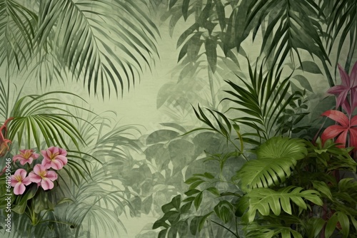 Tropical wallpaper  Generative AI