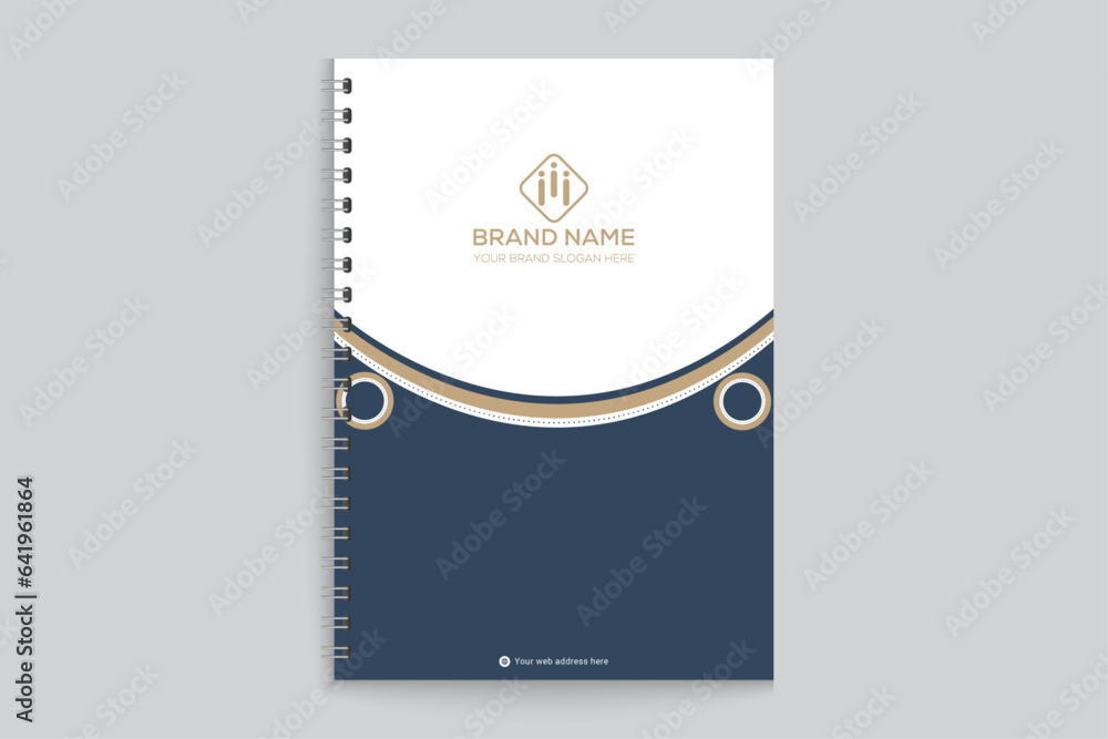 Naklejka premium Company notebook cover design and blue color