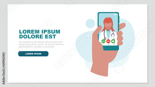 A doctor looks at us directly, she wears a stethoscope around her neck on a smartphone screen