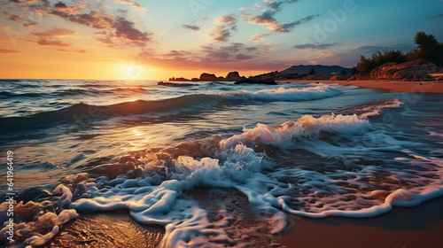 Beautiful sunrise over the sea © Ms VectorPlus