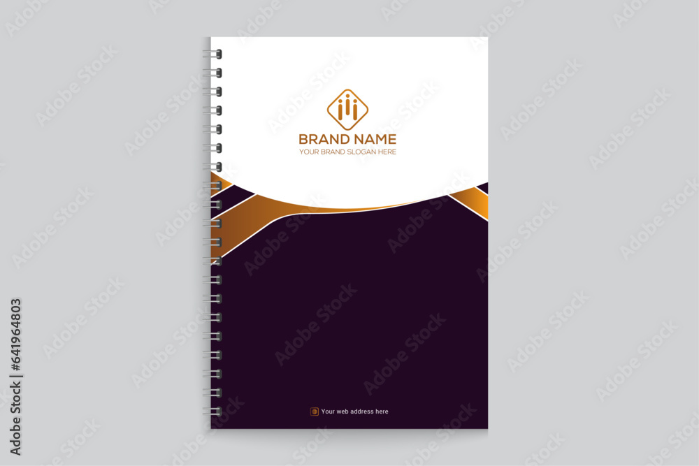 Naklejka premium Creative and professional notebook cover template