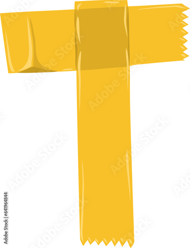 Tape Alphabet Letter T