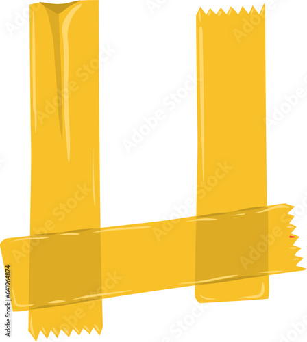 Tape Alphabet Letter U