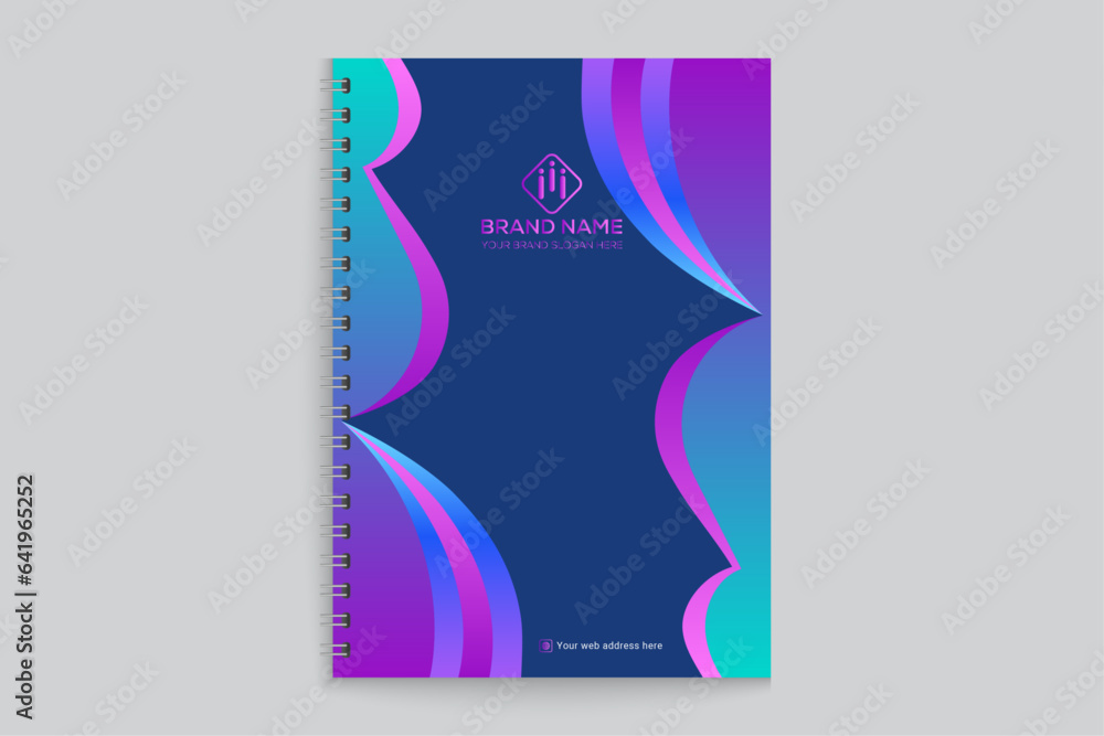 Gradient color notebook cover template Gradient color notebook cover template