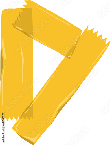 Tape Alphabet Letter D
