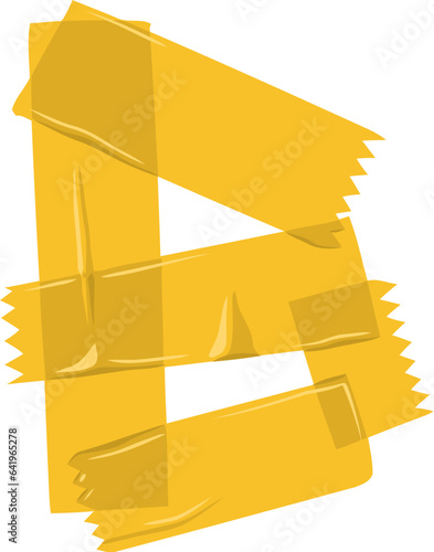 Tape Alphabet Letter B