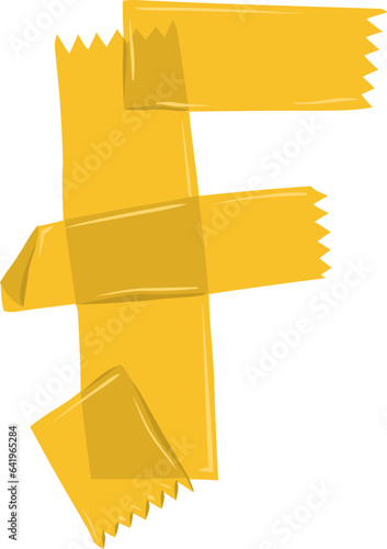 Tape Alphabet Letter F