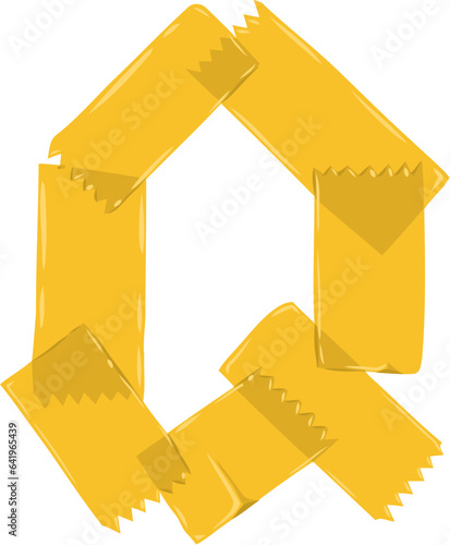 Tape Alphabet Letter Q