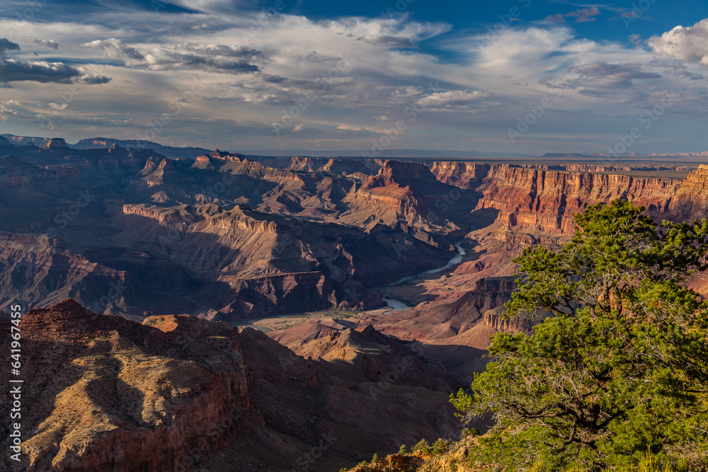 Fototapeta premium National parks usa southwest grand canyon labyrinth of rock cliffs, terraces, chasms and ravine drilled by Colorado River