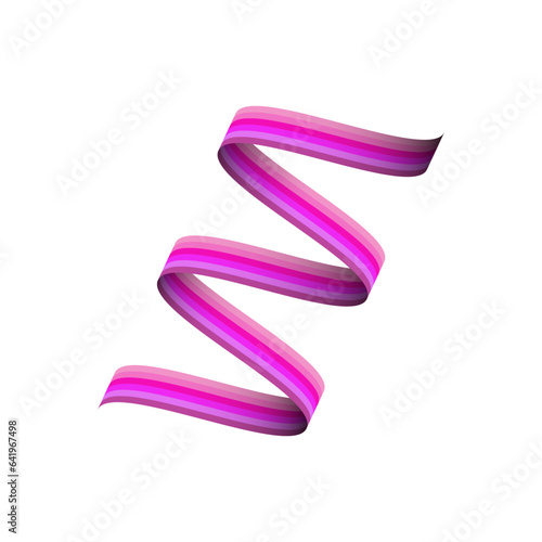 pink twisted ribbon 3d multi color 