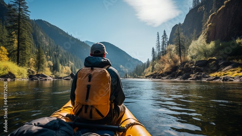 Adventurous Exploration Fishing Canoe Kayak