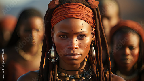 Himba traditional tribes.generative ai